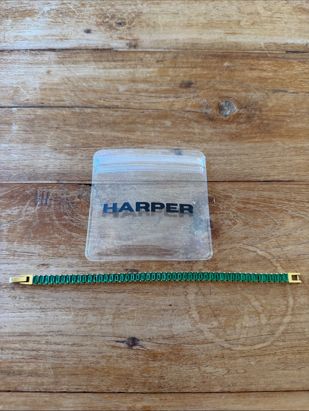 Harper Emerald Green and Gold Women’s Bracelet